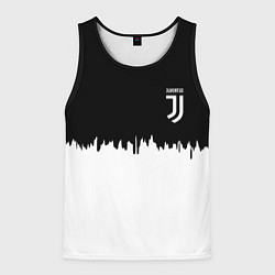 Майка-безрукавка мужская Juventus белый огонь текстура, цвет: 3D-черный