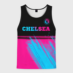 Майка-безрукавка мужская Chelsea - neon gradient посередине, цвет: 3D-черный