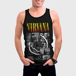 Майка-безрукавка мужская Nirvana forever, цвет: 3D-черный — фото 2