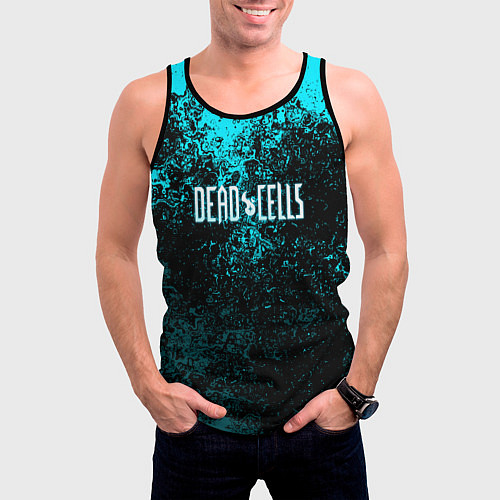 Мужская майка без рукавов Dead Cells брызги красок / 3D-Черный – фото 3