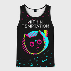 Мужская майка без рукавов Within Temptation - rock star cat