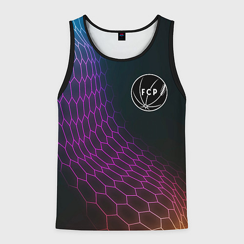Мужская майка без рукавов Porto футбольная сетка / 3D-Черный – фото 1