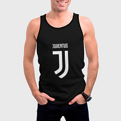 Майка-безрукавка мужская Juventus sport fc белое лого, цвет: 3D-черный — фото 2