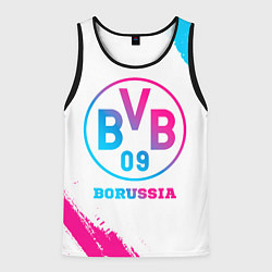 Майка-безрукавка мужская Borussia neon gradient style, цвет: 3D-черный