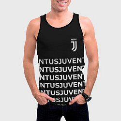 Майка-безрукавка мужская Juventus pattern fc club steel, цвет: 3D-черный — фото 2