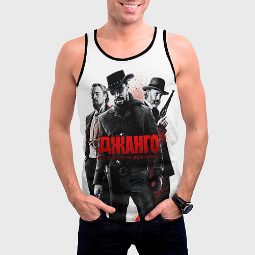 Мужская майка без рукавов Джанго освобожденный / 3D-Черный – фото 3