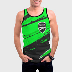 Майка-безрукавка мужская Arsenal sport green, цвет: 3D-черный — фото 2