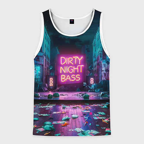 Мужская майка без рукавов Кибер street / 3D-Белый – фото 1