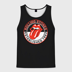 Майка-безрукавка мужская Rolling Stones Established 1962 group, цвет: 3D-черный