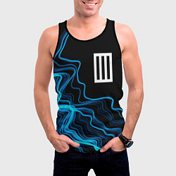Майка-безрукавка мужская Paramore sound wave, цвет: 3D-черный — фото 2