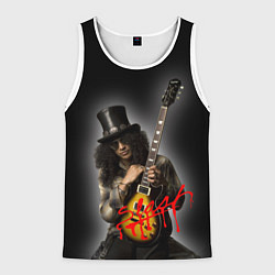 Майка-безрукавка мужская Slash музыкант группы Guns N Roses, цвет: 3D-белый