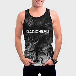 Майка-безрукавка мужская Radiohead black graphite, цвет: 3D-черный — фото 2