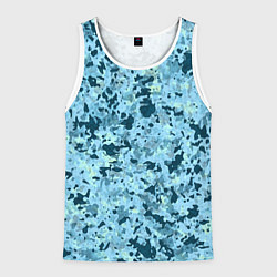 Мужская майка без рукавов Абстракция бирюзовый