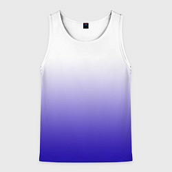 Мужская майка без рукавов Градиент белый ультрамарин