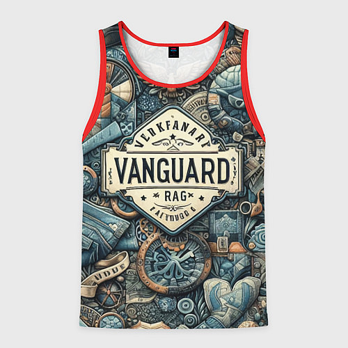 Мужская майка без рукавов Авангардная композиция - нейросеть / 3D-Красный – фото 1