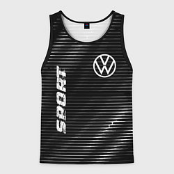 Майка-безрукавка мужская Volkswagen sport metal, цвет: 3D-черный