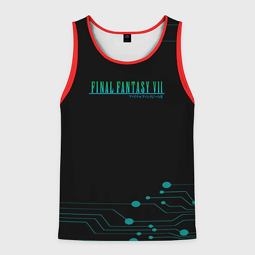 Мужская майка без рукавов Final fantasy neon / 3D-Красный – фото 1