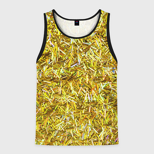 Мужская майка без рукавов Золотые ленточки / 3D-Черный – фото 1