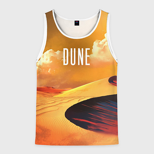 Мужская майка без рукавов Dune - sands / 3D-Белый – фото 1