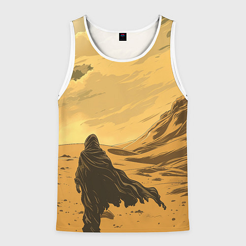 Мужская майка без рукавов Dune - The Traveler / 3D-Белый – фото 1