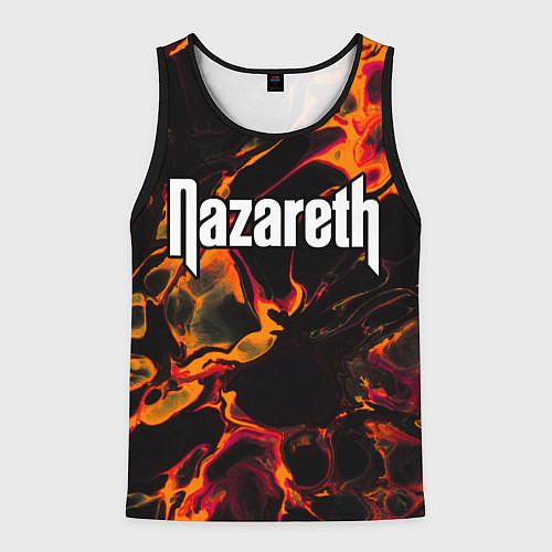 Мужская майка без рукавов Nazareth red lava / 3D-Черный – фото 1