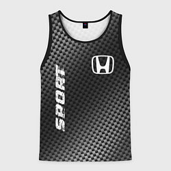 Майка-безрукавка мужская Honda sport carbon, цвет: 3D-черный