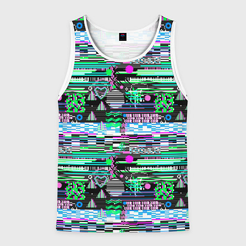Мужская майка без рукавов Abstract color pattern / 3D-Белый – фото 1