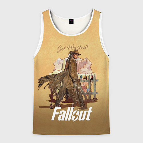 Мужская майка без рукавов Фаллаут - Гуль / 3D-Белый – фото 1