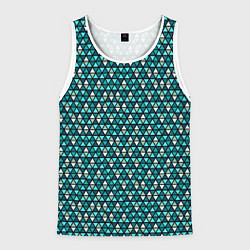 Мужская майка без рукавов Бирюзовый геометрия