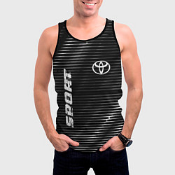 Майка-безрукавка мужская Toyota sport metal, цвет: 3D-черный — фото 2