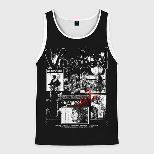 Мужская майка без рукавов Жизнь - Vagabond / 3D-Белый – фото 1