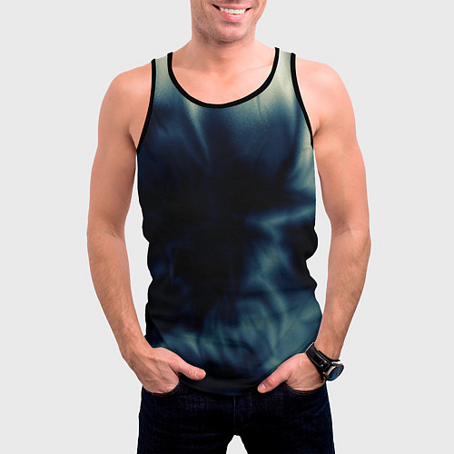 Мужская майка без рукавов Абстрактный тёмно-синий / 3D-Черный – фото 3