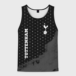 Майка-безрукавка мужская Tottenham sport на темном фоне вертикально, цвет: 3D-черный