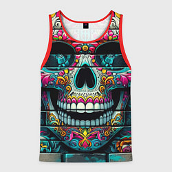 Мужская майка без рукавов Cool skull - graffiti ai art