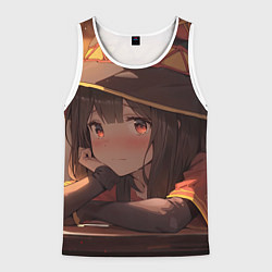 Майка-безрукавка мужская Konosuba Мэгумин cute, цвет: 3D-белый