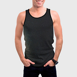 Майка-безрукавка мужская Звездный космос темно-синий, цвет: 3D-черный — фото 2