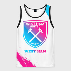 Мужская майка без рукавов West Ham neon gradient style