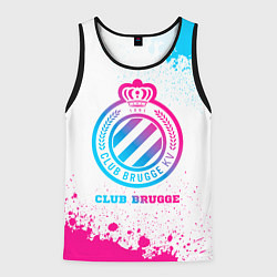 Мужская майка без рукавов Club Brugge neon gradient style