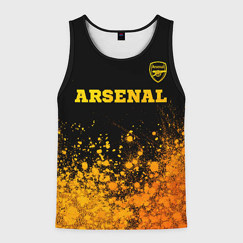 Мужская майка без рукавов Arsenal - gold gradient посередине / 3D-Черный – фото 1