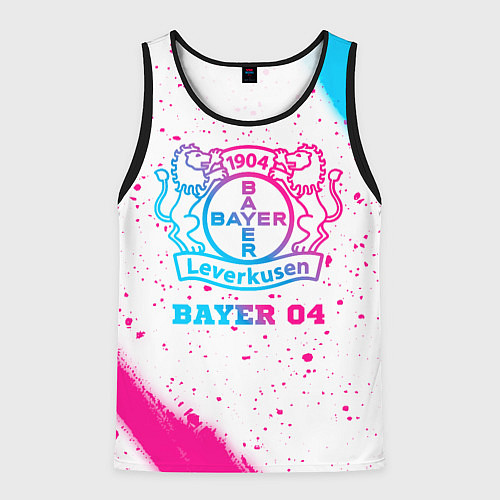 Мужская майка без рукавов Bayer 04 neon gradient style / 3D-Черный – фото 1