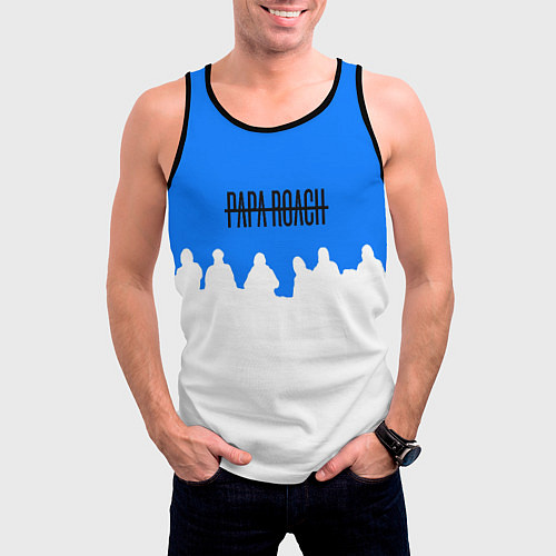 Мужская майка без рукавов Papa Roach rock bend / 3D-Черный – фото 3