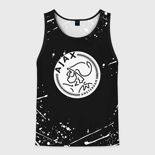 Мужская майка без рукавов Аякс краски брызги спорт / 3D-Черный – фото 1