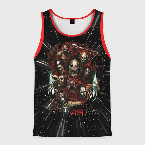Мужская майка без рукавов Slipknot rock band / 3D-Красный – фото 1