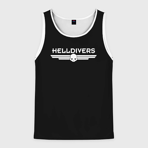 Мужская майка без рукавов Helldivers Logo / 3D-Белый – фото 1