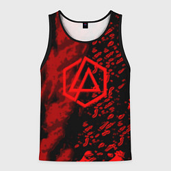 Майка-безрукавка мужская Linkin park red logo, цвет: 3D-черный