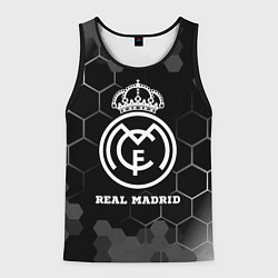Майка-безрукавка мужская Real Madrid sport на темном фоне, цвет: 3D-черный