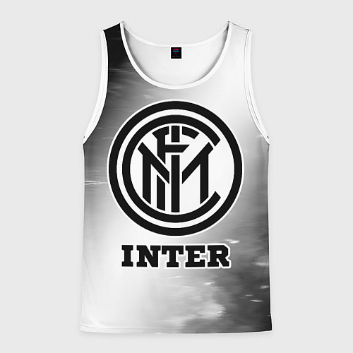 Мужская майка без рукавов Inter sport на светлом фоне / 3D-Белый – фото 1
