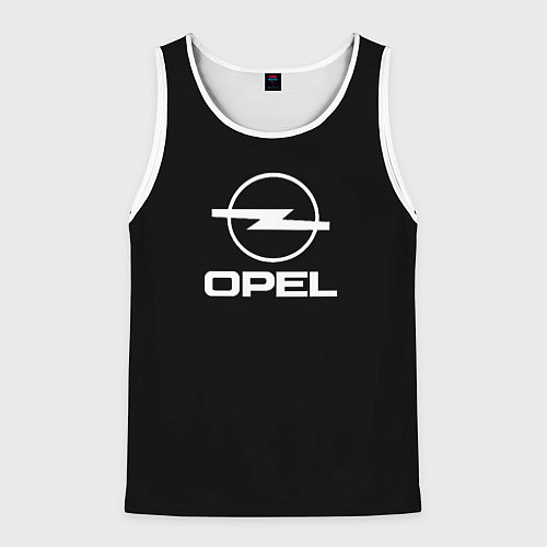 Мужская майка без рукавов Opel logo white / 3D-Белый – фото 1