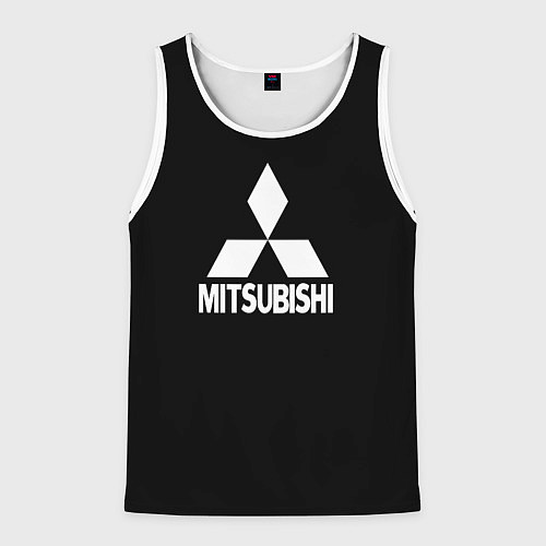 Мужская майка без рукавов Mitsubishi logo white / 3D-Белый – фото 1