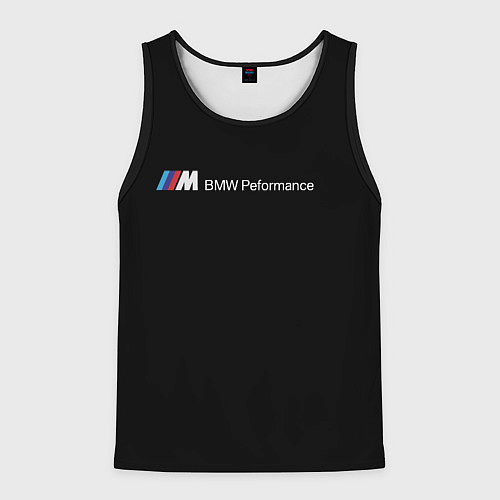 Мужская майка без рукавов BMW logo steel / 3D-Черный – фото 1